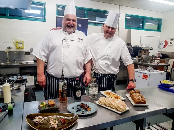 Chefs Brian and Thomas in kitchen